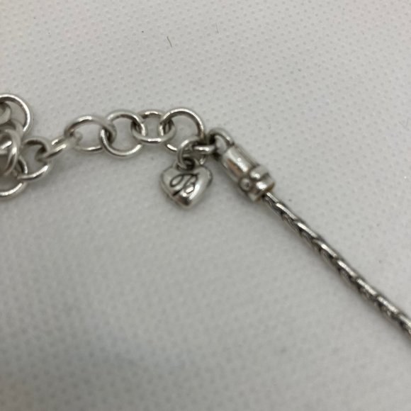 Brighton Cafe Au Lait Reversible Heart Silver Pendant Necklace - Picture 2 of 6